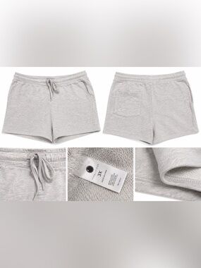 Gray Lounge Sweat Shorts Women’s 3X Drawstring Pockets Soft Knit
